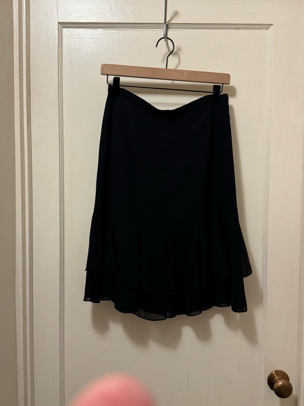Black Layered Midi Skirt